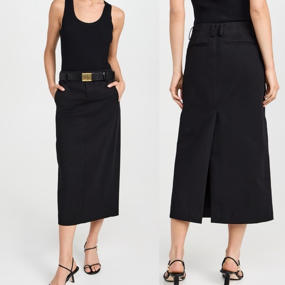 Brand New- Vince Straight-Fit Midi Trouser Skirt in Black 🖤 - Picture 3 of 14